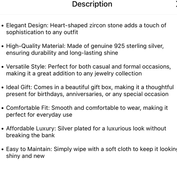 NWT💍 ZIRCON HEART 925 STAMPED SILVER PROMISE FRIENDSHIP ENGAGEMENT RING Size 6 - Picture 7 of 8